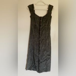 Urban Outfitters Black Denim Maxi Dress